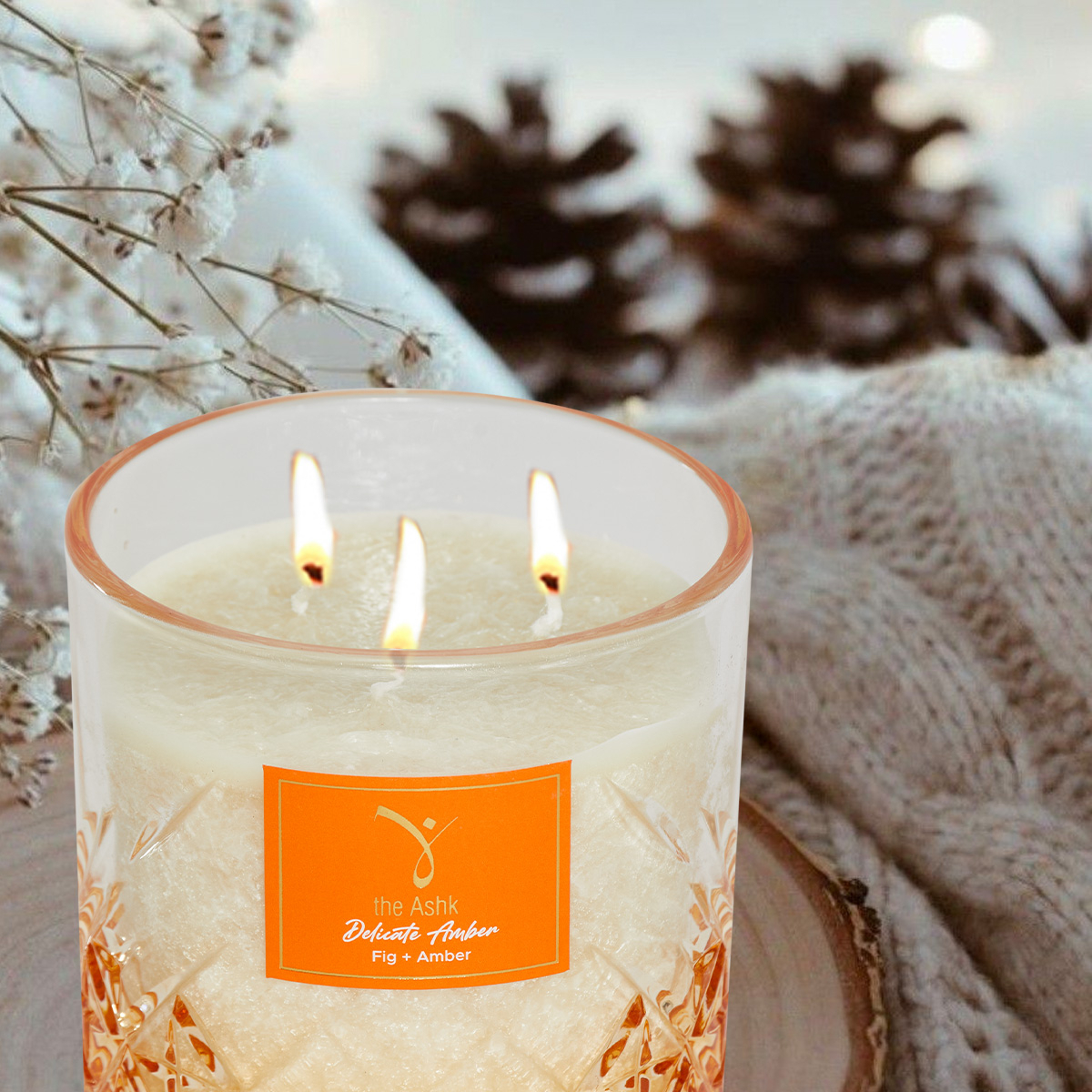 Delicate Amber Candle 300gr - 4