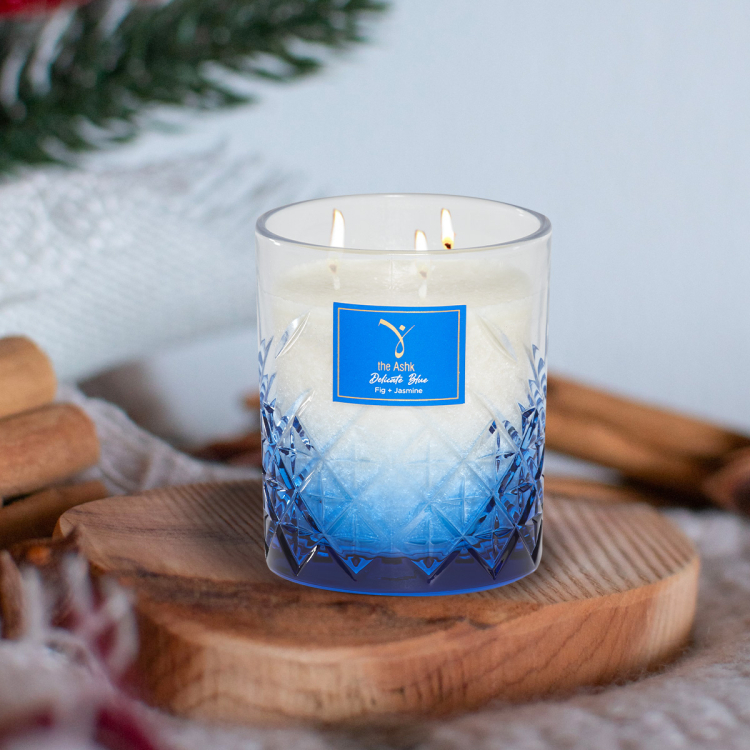 Delicate Blue Candle 300gr - 3