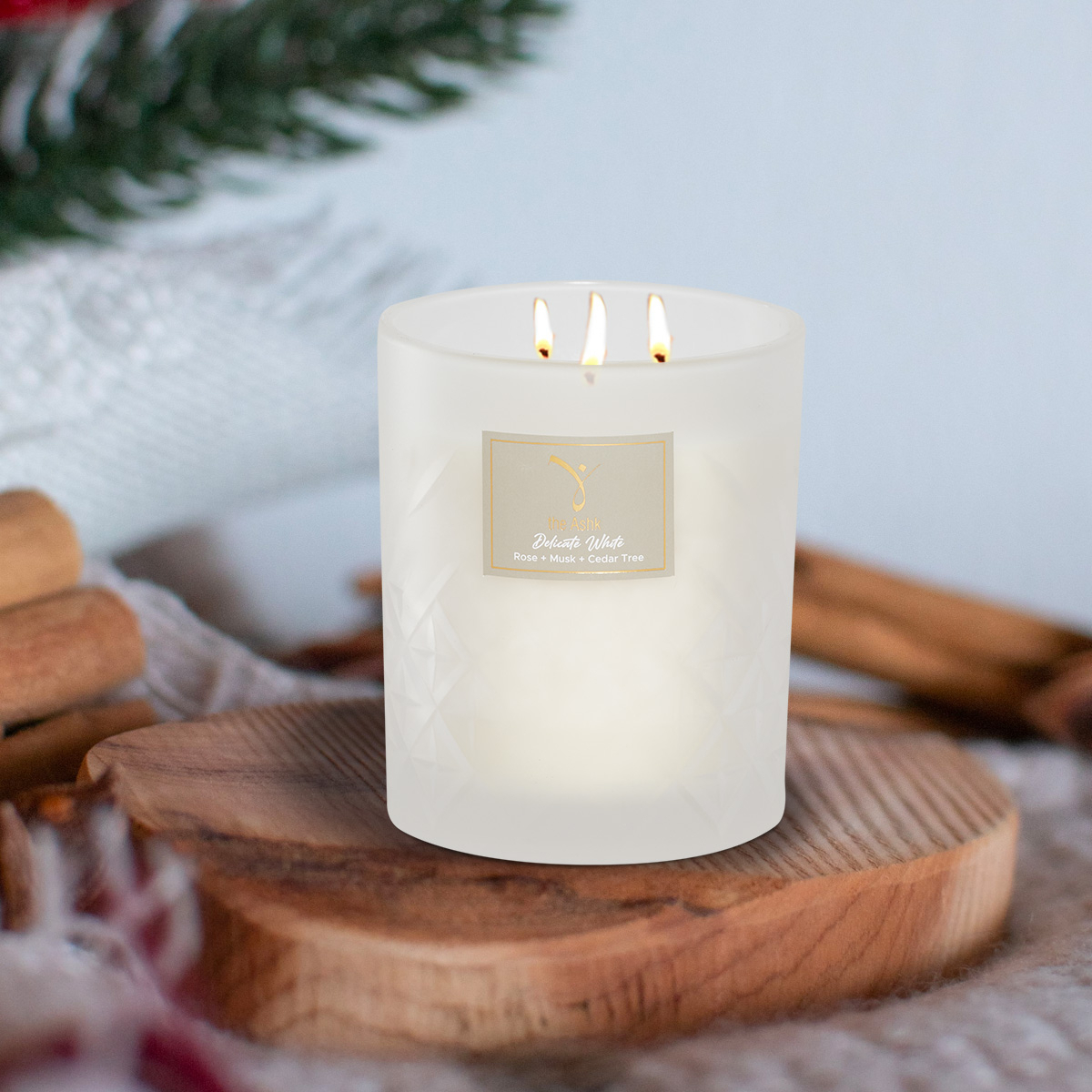 Delicate White Candle 300gr - 4