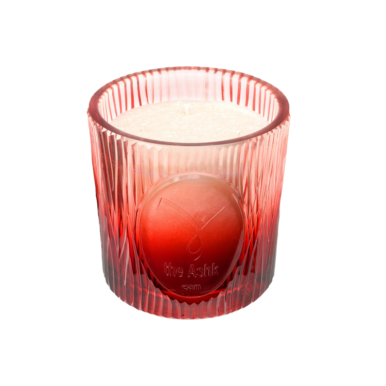 Glass Can Red Candle 1000gr - 1