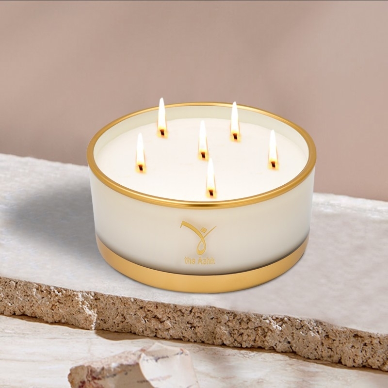 Lux Ekru Candle 16cm 570gr - 2