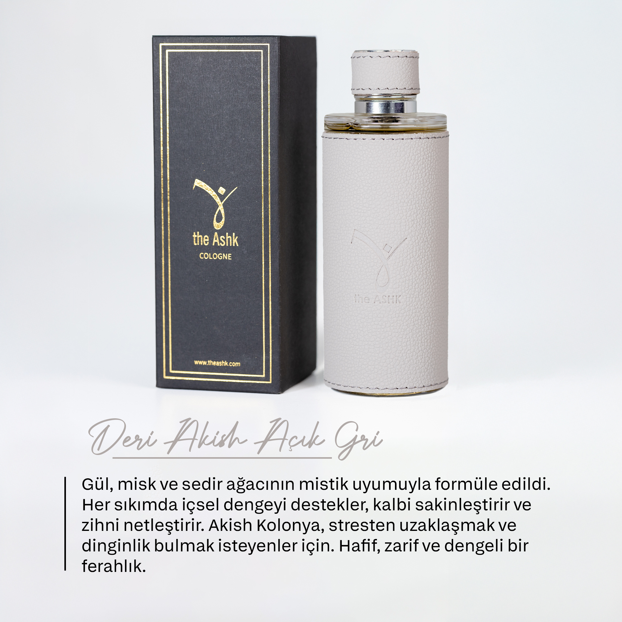 Deri Akish Açık Gri Kolonya 250ml - Görsel 3