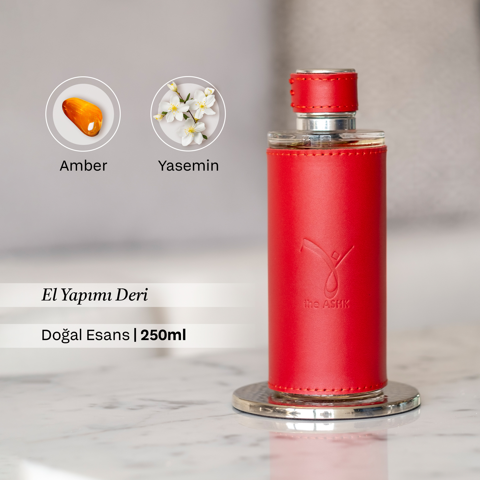 Deri Can Kirmizi Kolonya 250ml - Görsel 2