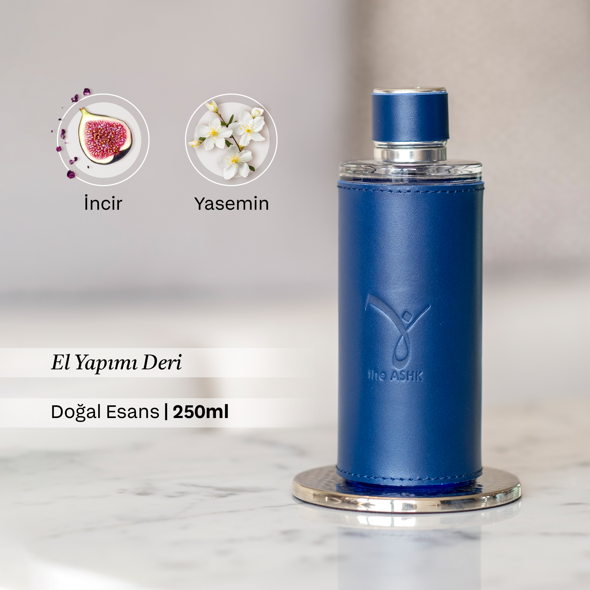 Deri Su Parlament Mavi Kolonya 250ml - Görsel 2