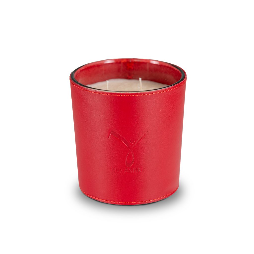 Deri Can Kirmizi Bitkisel Mum 500gr