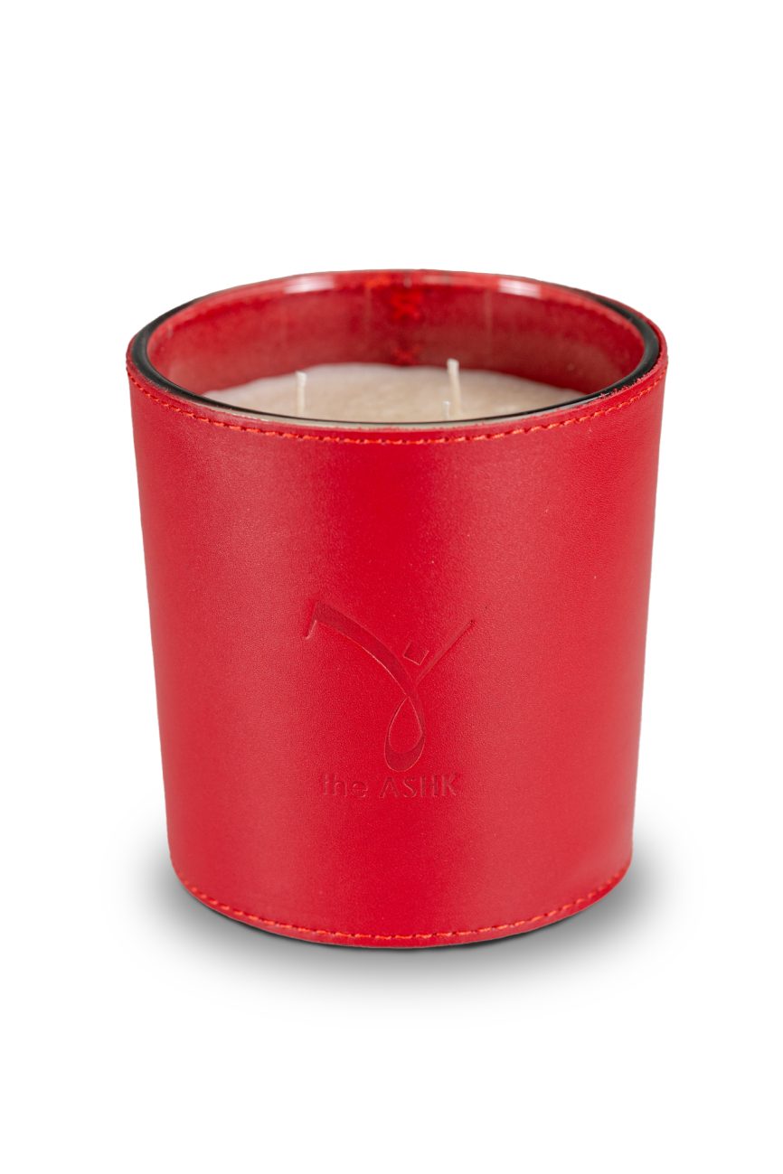 Deri Can Kirmizi Bitkisel Mum 500gr