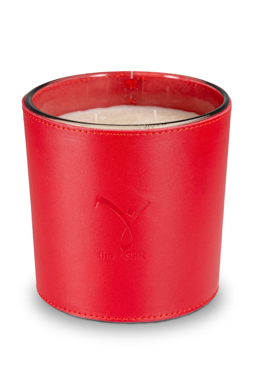 Deri Can Kirmizi Bitkisel Mum 1000gr