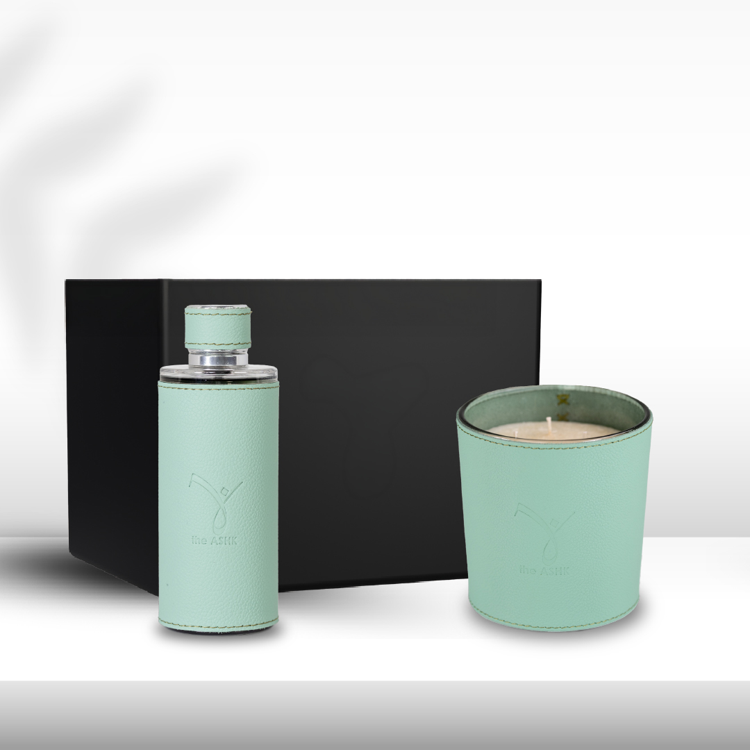 Deri Soul Su Yeşili Mum 500gr & Deri Soul Su Yeşili  Kolonya 250ml Hediye Seti