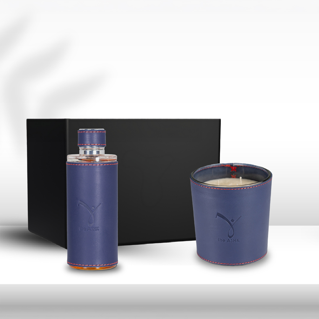 Deri Hayal Lacivert Mum 500gr & Deri Hayal Lacivert Kolonya 250ml Hediye Seti