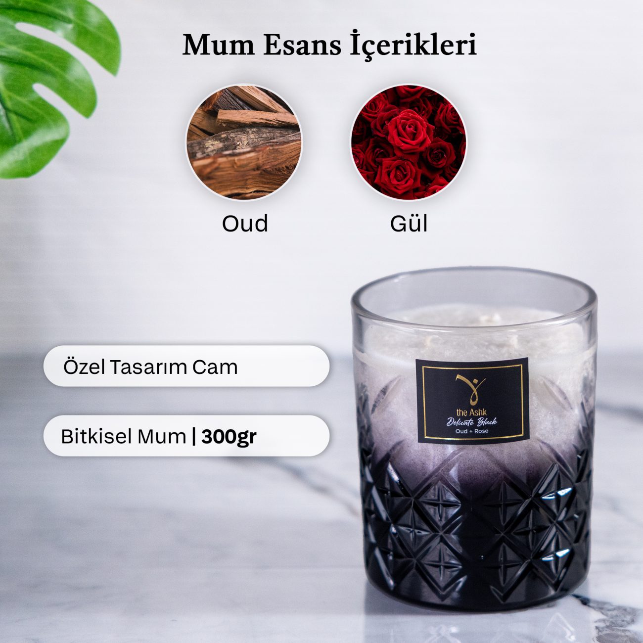 Delicate Black Mum 300gr Oud & Gül