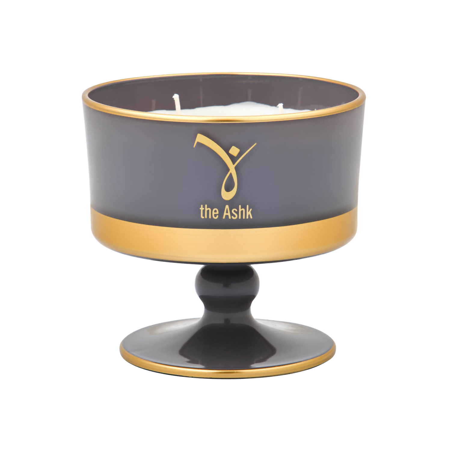 Lux Gri Mum Ayaklı 12cm 230gr