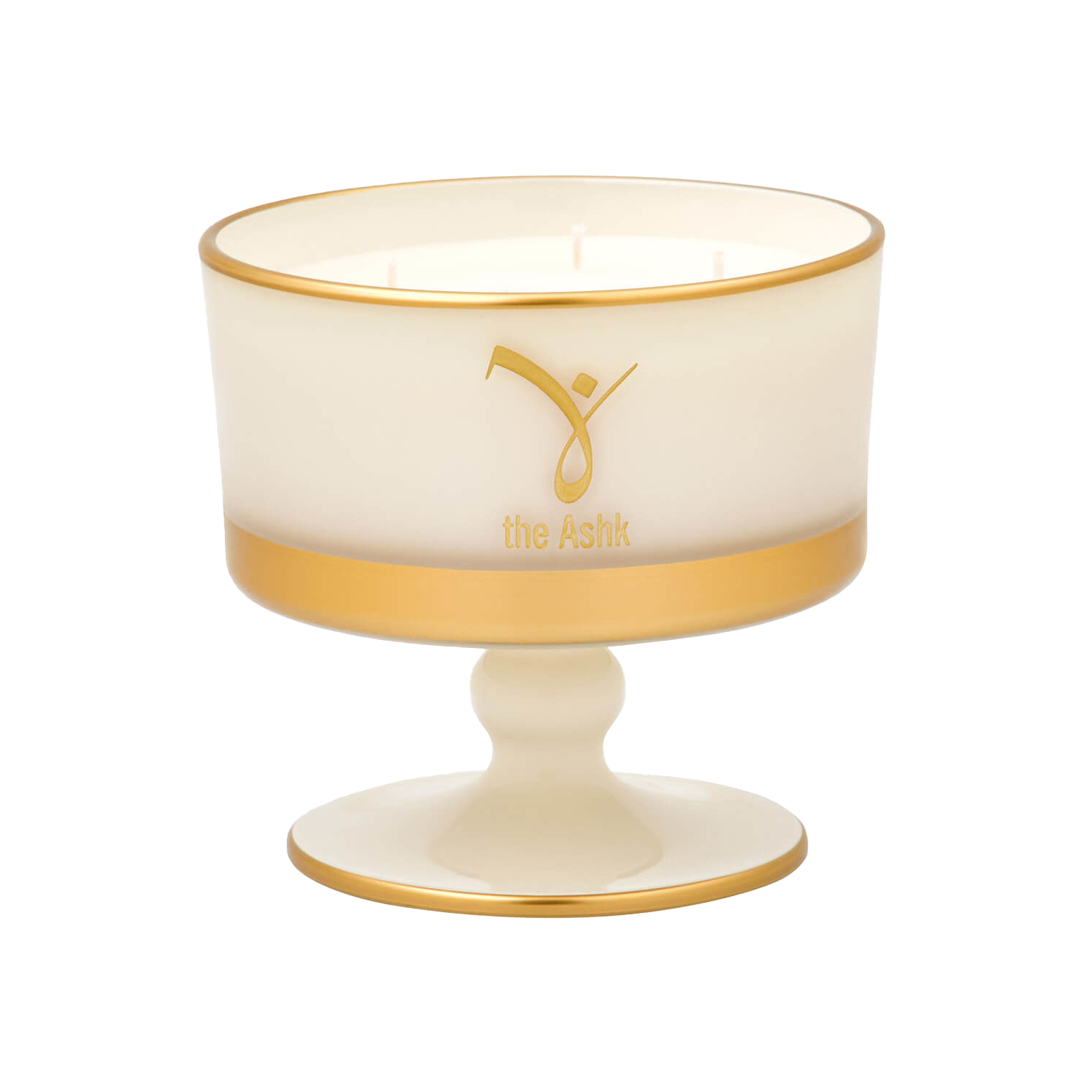 Lux Ekru Mum Ayaklı 12cm 230gr