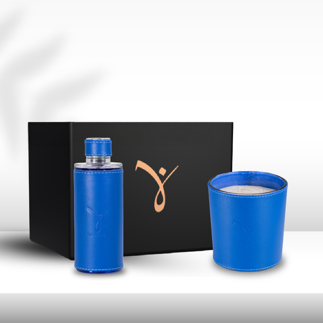 Deri Su Saks Mavisi Mum 500gr & Deri Su Saks Mavisi Kolonya 250ml Hediye Seti