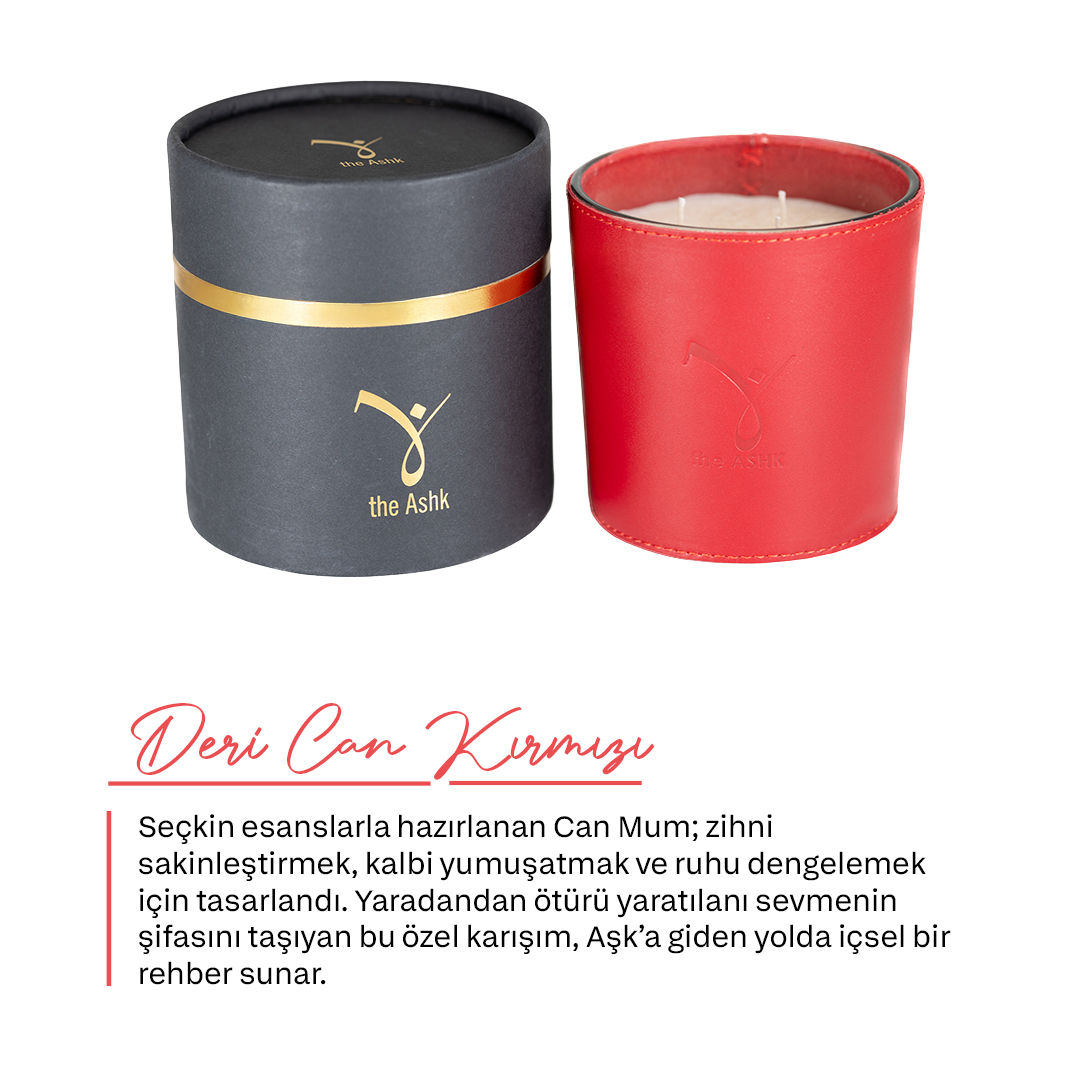 Deri Can Kırmızı Mum 500gr – The Ashk